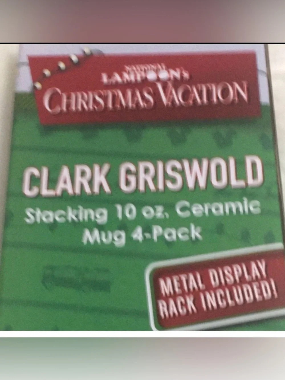 National Lampoons Christmas Vacation Clark Griswold Cup Set & Car w/ Tree Pillow